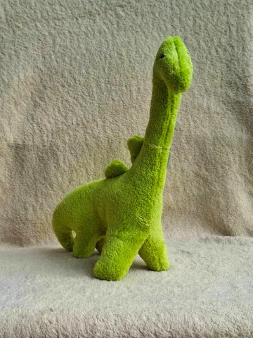 Big green plush Dinosaur from top