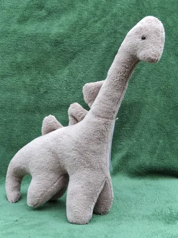 Big gray plush Dinosaur from top