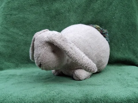Big gray plush Rabbit from top