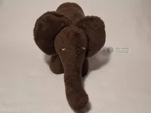 Big dark brown plush Elephant from front