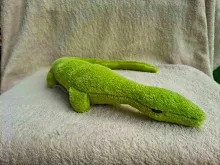 Big green plush Lizard from top