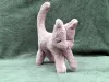 Small gray plush Cat from top