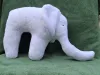 Big white plush sleeper Elephant from side