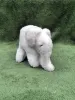 Small white plush Elephant from top